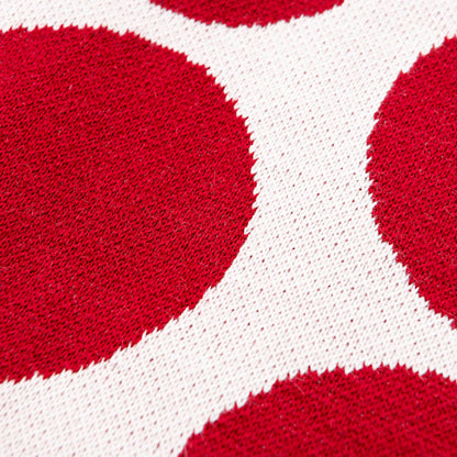 Manta 140x190cm 100% Acrilico 1000gr Topos Rojos Benetton_3