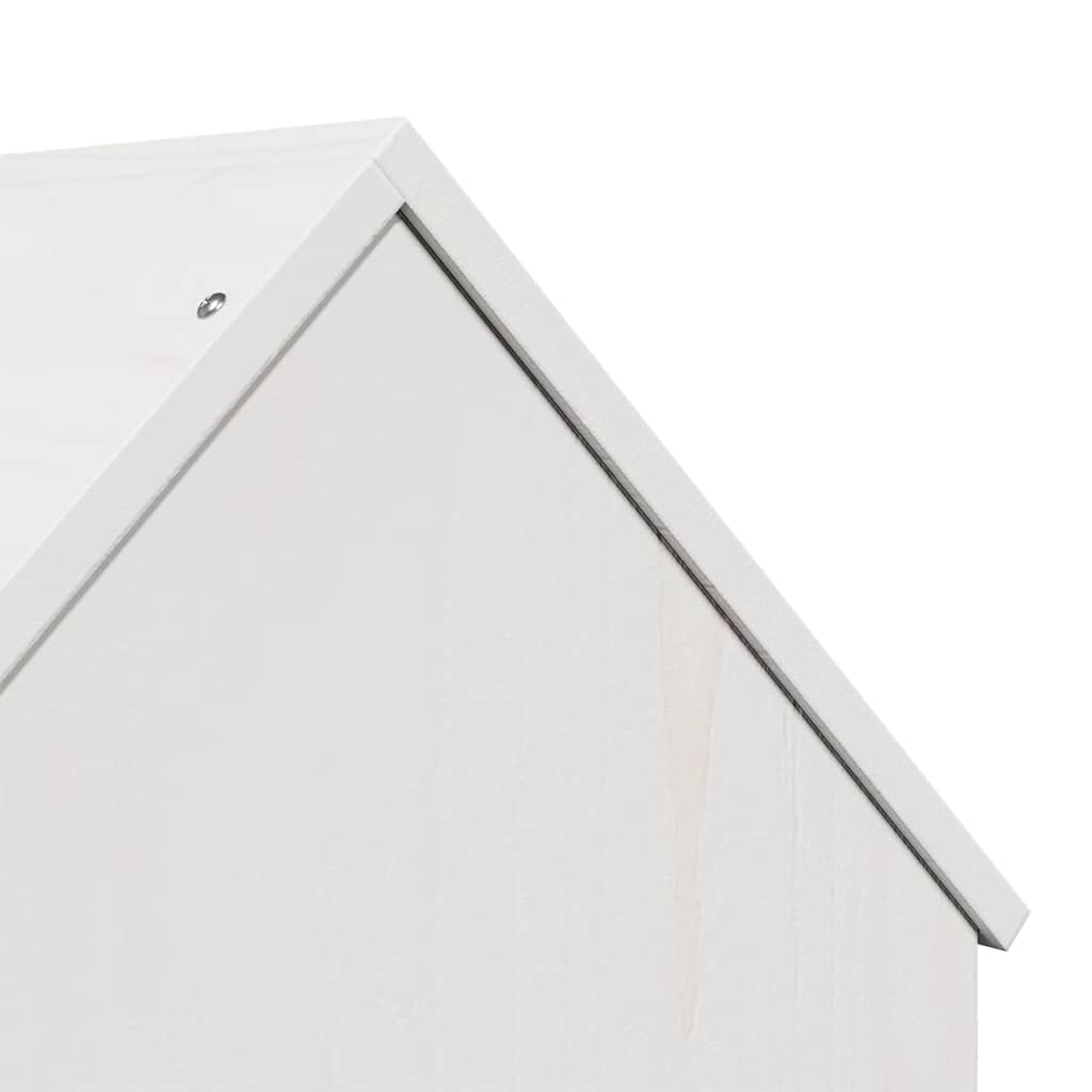 Casa Para Gatos Madera Maciza Pino Blanca 41x50x50 Cm_5