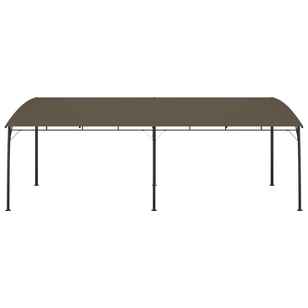 Toldo Parasol De Jardín Gris Taupe 6x3x2,55 M_0