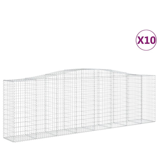 Cestas Gaviones 10 Uds Forma De Arco Hierro 400x50x120/140 Cm_0