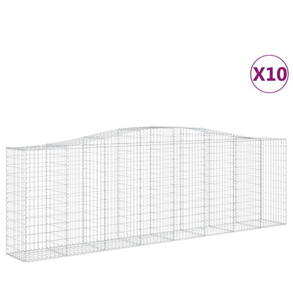 Cestas Gaviones 10 Uds Forma De Arco Hierro 400x50x120/140 Cm_0