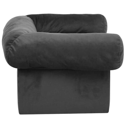 Vidaxl Sofá Para Perros Con Cajón Felpa Gris Oscuro 75x50x38 Cm_4