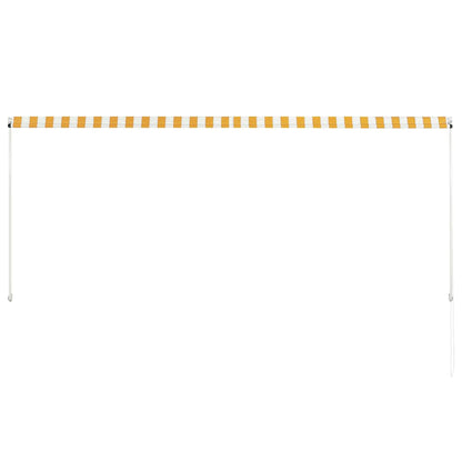 Toldo Retráctil 300x150 Cm Amarillo Y Blanco_4
