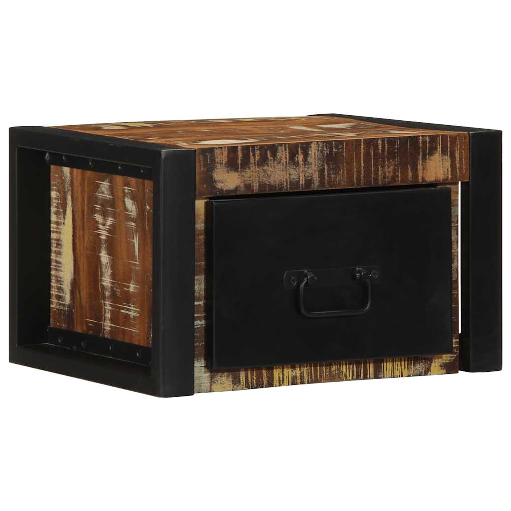 Mesillas De Noche Multicolor 2 Uds 40x35x25 Cm Madera Reciclada_0