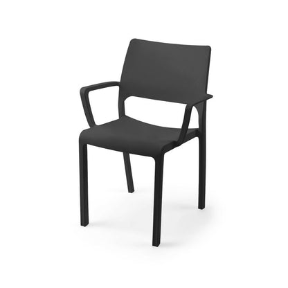 Pack 4 Sillas De Exterior Ocean Apilables, Polipropileno, Antracita, 53 X 82 X 58_3