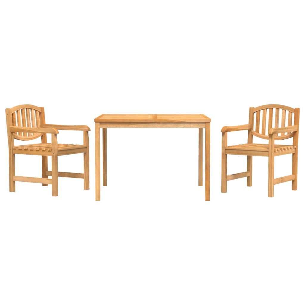 Vidaxl Juego De Comedor Para Jardín 3 Pzas Madera Maciza De Teca_0