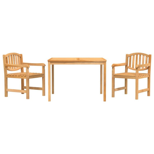 Vidaxl Juego De Comedor Para Jardín 3 Pzas Madera Maciza De Teca_0