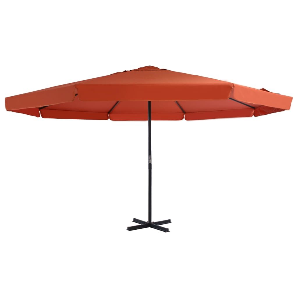 Vidaxl Sombrilla De Jardín Con Palo De Aluminio 500 Cm Terracota_0