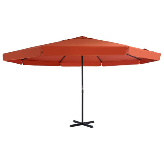 Vidaxl Sombrilla De Jardín Con Palo De Aluminio 500 Cm Terracota_0