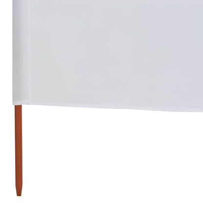 Vidaxl Paravientos De Playa De 6 Paneles Tela Blanco Arena 800x160 Cm_4