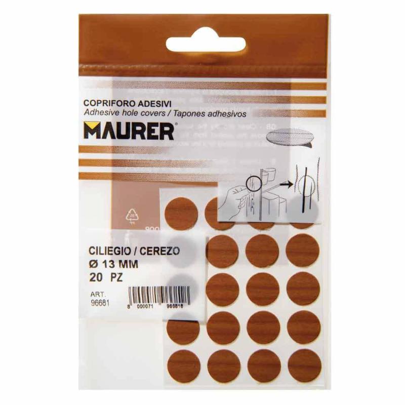 Tapatornillos Adhesivos Cerezo (blister 20 Unidades)