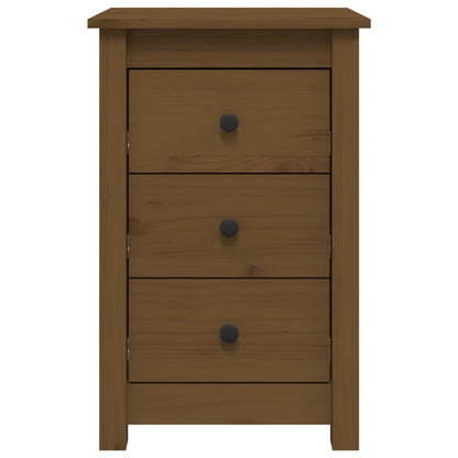 Mesitas De Noche 2 Uds Madera De Pino Marrón Miel 40x35x61,5 Cm_2