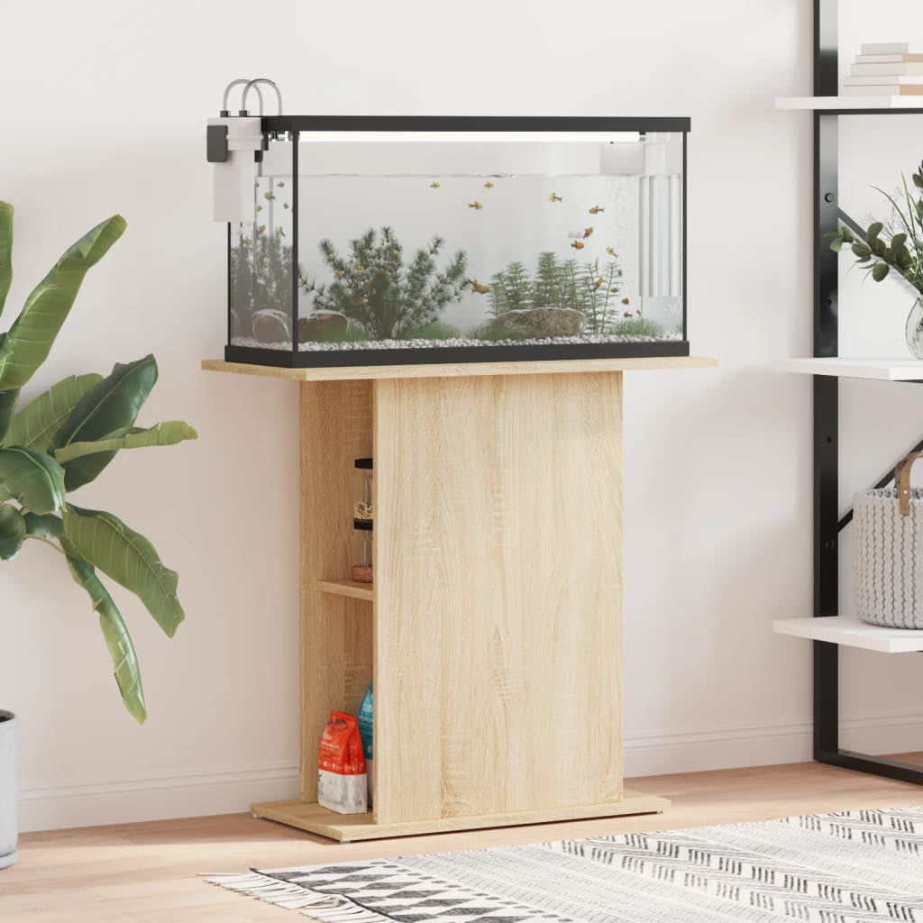 Vidaxl Soporte Para Acuario De Roble Sonoma 75x36x72,5 Cm De Madera De Ingeniería_1