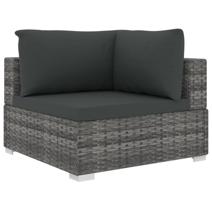 Vidaxl Set De Muebles De Jardín 5 Pzas Y Cojines Ratán Sintético Gris_3
