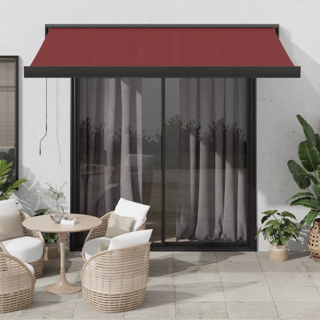 Toldo Retráctil Manual Color Burdeos 350x250 Cm_1