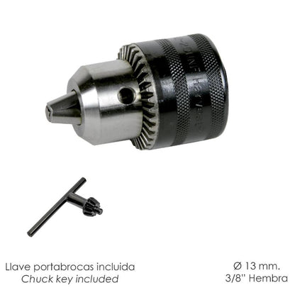 Portabrocas Con Llave 13 Mm. 3/8 Hembra_1