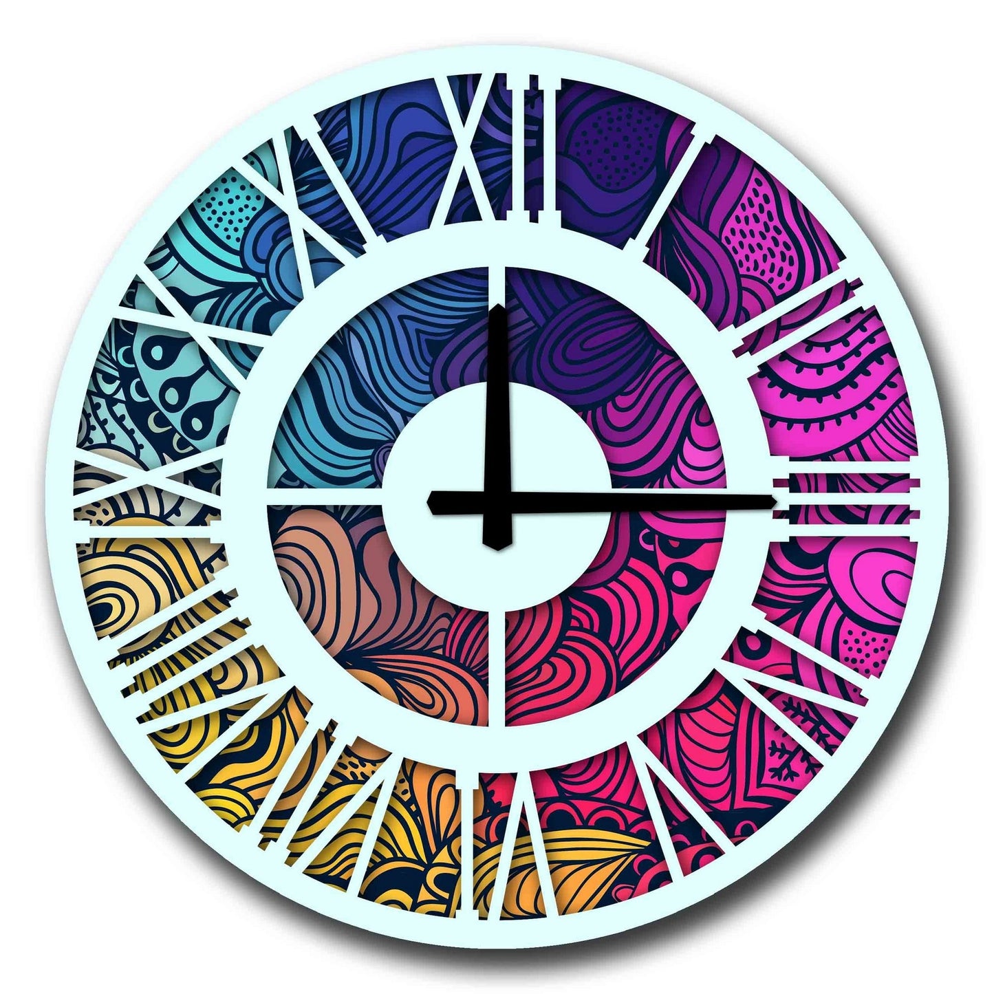 Reloj Mdf Decorativo Multicolor