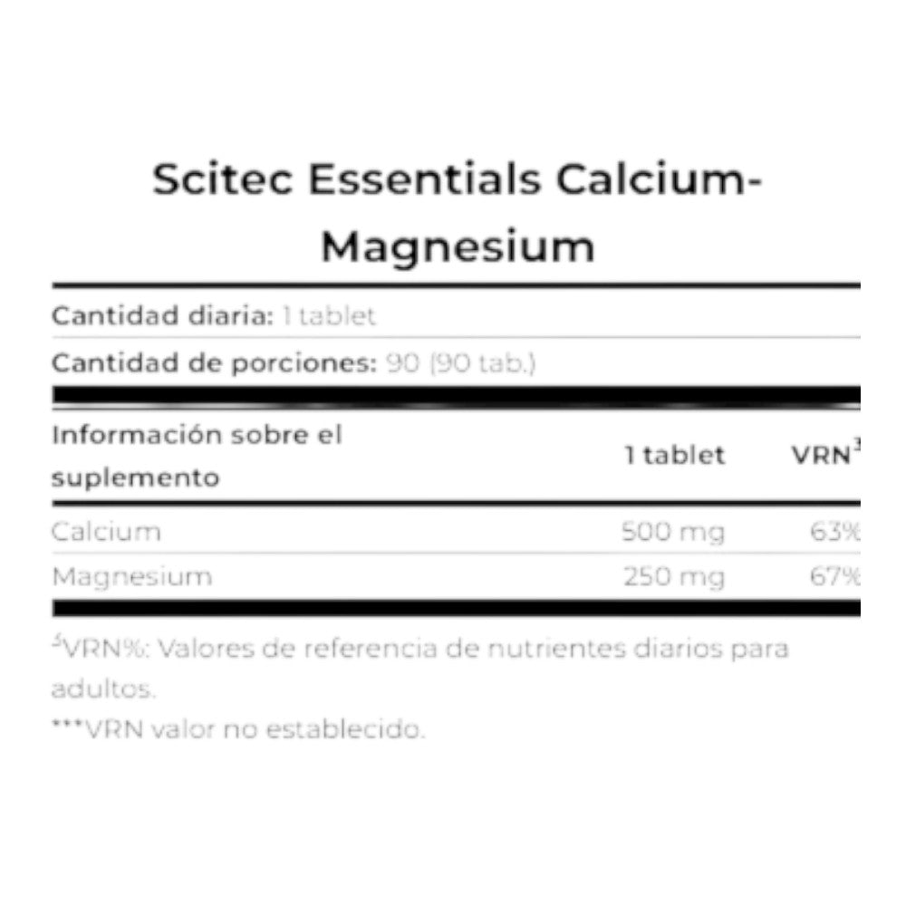 Calcio Y Magnesio 750mg - 90 Tabletas - Minerales - Scitec Nutrition_1