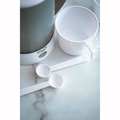 Adler Hervidor De Agua Eléctrico De Viaje 0,6 L Sin Bpa, Apagado Automático, Resistencia Acero Inox, Ad126,blanco/gris_4