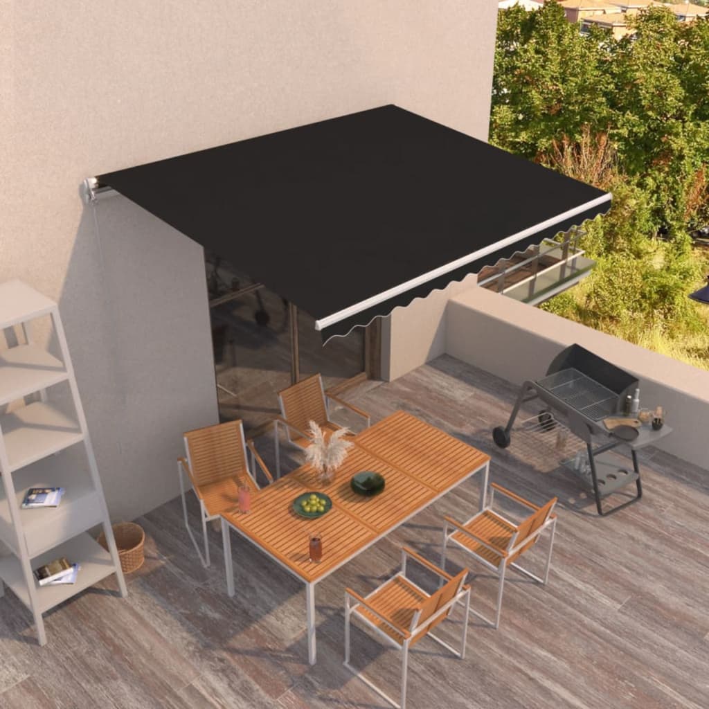 Toldo Manual Retráctil Gris Antracita 450x350 Cm_1