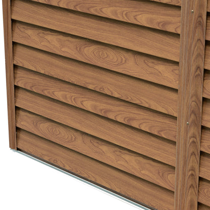 Outsunny Cobertizo De Jardín Exterior 3 M² 236x152x209 Cm Natural Y Café_3