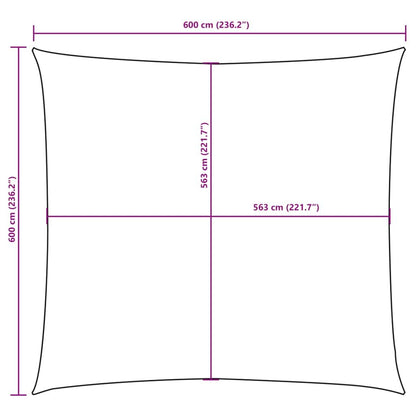 Vidaxl Toldo De Vela Cuadrado Tela Oxford Color Crema 6x6 M_2