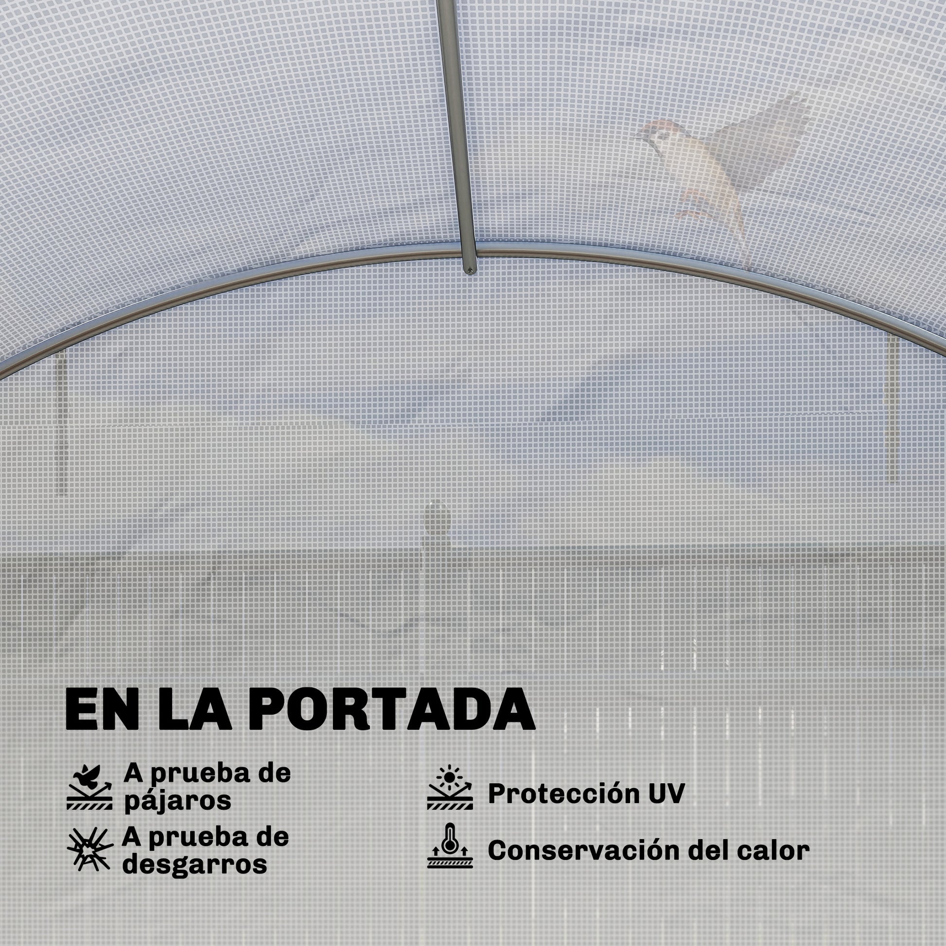 Outsunny Invernadero De Túnel 6x4x2 M Con 2 Varillas De Soporte Y Puertas Blanco_5