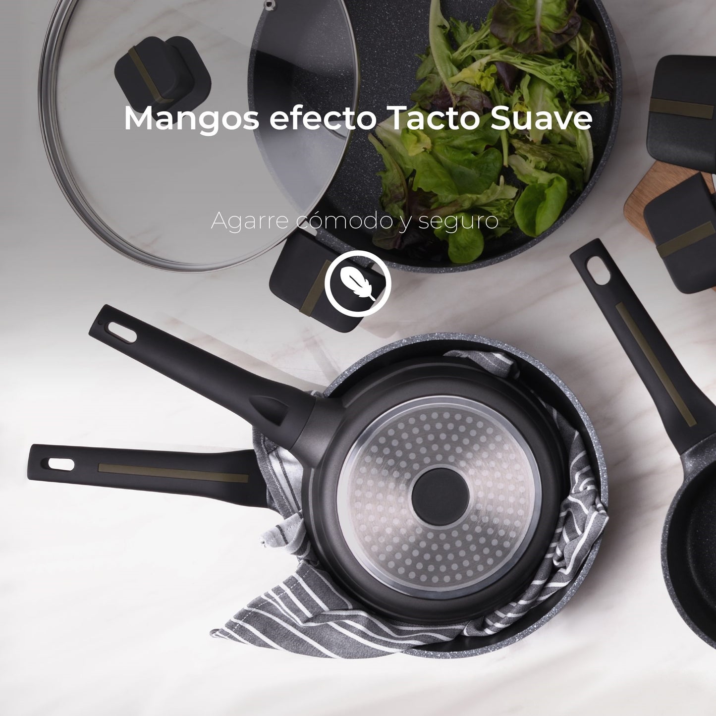 Set De 2 Sartenes Ø20ø24cm Con Protectores Bistro San Ignacio