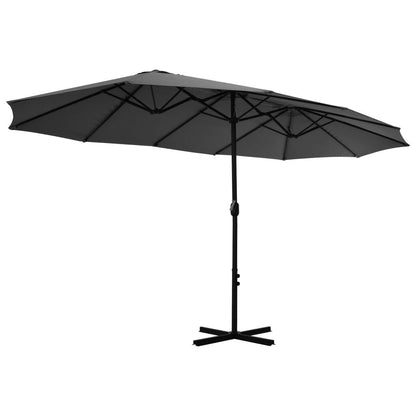 Vidaxl Sombrilla De Jardín Con Palo De Aluminio 460x270 Cm Antracita_3