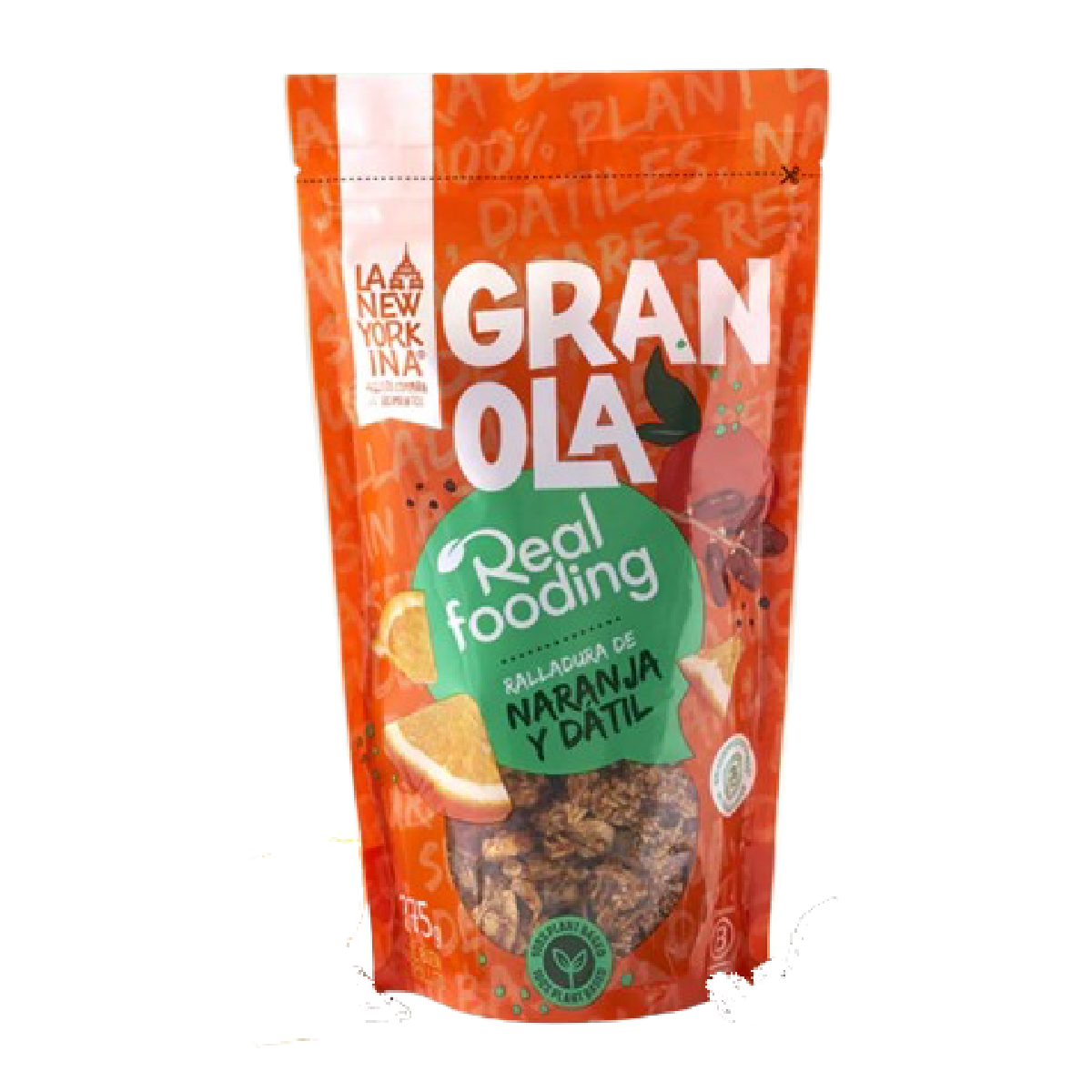 Granolas con ralladura de naranja y dátil envase Realfooding 275 g