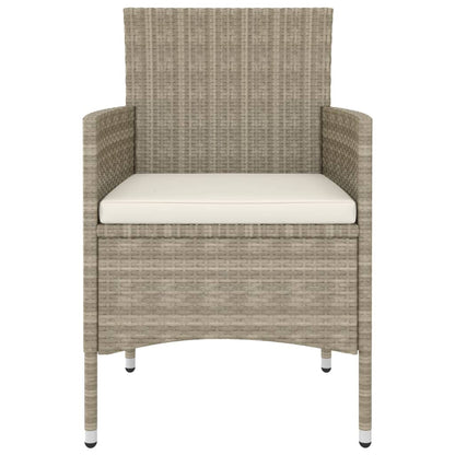 Vidaxl Mesa Sillas Jardín 5 Pzas Ratán Sintético Vidrio Templado Beige_3