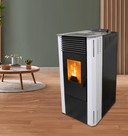 Fabricalor Estufa De Pellets Classic Plus 12 Blanco Ventilada_0