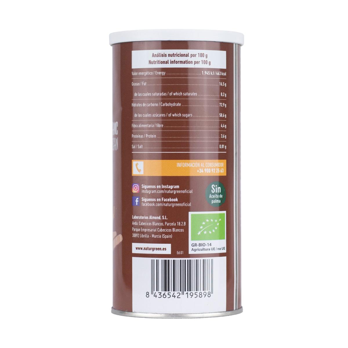 Barquillos Rellenos de Chocolate Bio NaturGreen 140 g