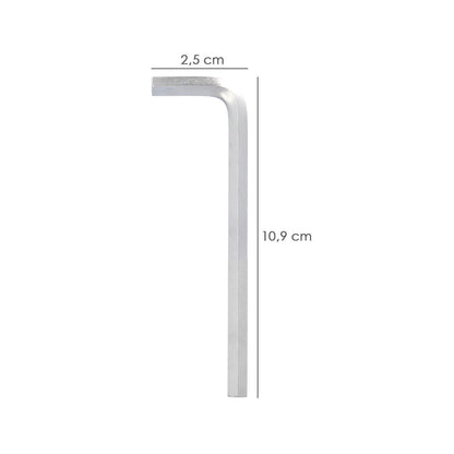 Llave Allen Larga Acero Cromo Vanadio Profesional 4,5 Mm. Llave Hexagonal, Llave Allen Taller Mecanica, Llave Allen Bricolaje