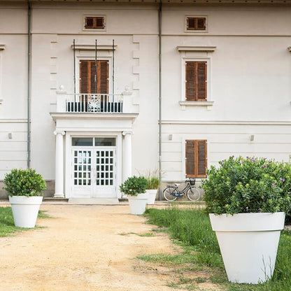 Macetero De Polietileno Por Rotomoldeo Blanco 40x35 Cm_3