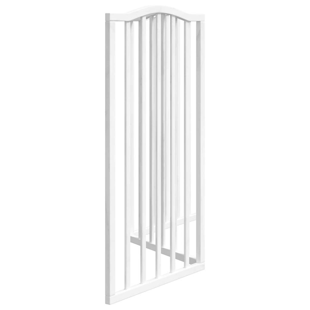 Vidaxl Puerta Para Perros Plegable 3 Paneles Madera Álamo Blanca 150cm_4