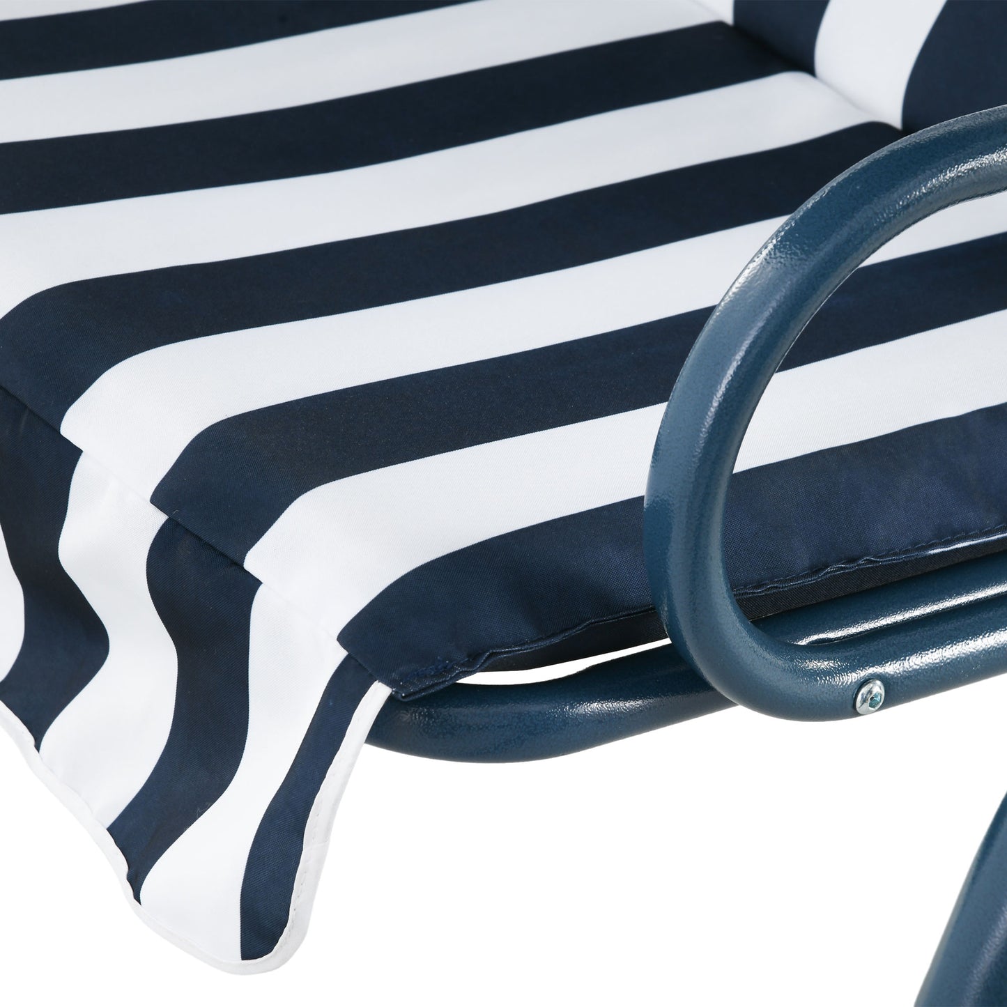 Outsunny Columpio De Jardín Con Toldo Ajustable En Ángulo 170x110x153 Cm Azul_4