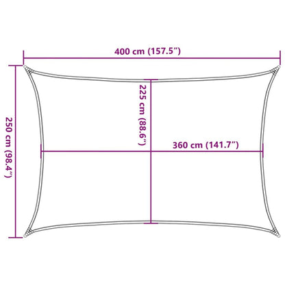 Vidaxl Toldo De Vela Hdpe Azul 160 G/m² 2,5x4 M_2