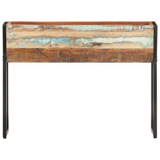Jardinera De Madera Maciza Reciclada 90x20x68 Cm_0