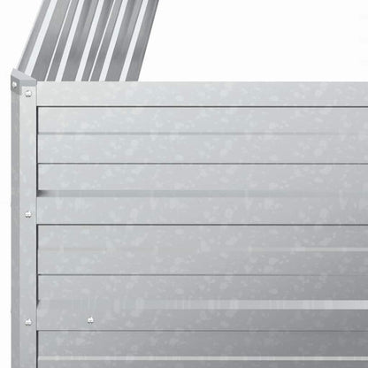 Arriate De Acero Galvanizado Plateado 100x100x45 Cm_5