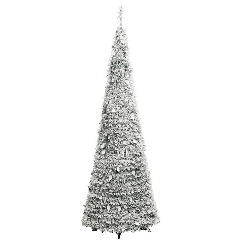 Vidaxl Árbol De Navidad Artificial Desplegable Con Nieve 100 Led 150cm_5