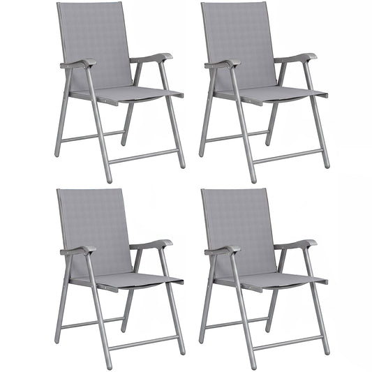 Outsunny Pack De 4 Sillas De Camping Plegables_0