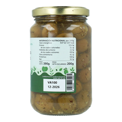Aceitunas verdes aliñadas Eco Planeta Huerto 390g