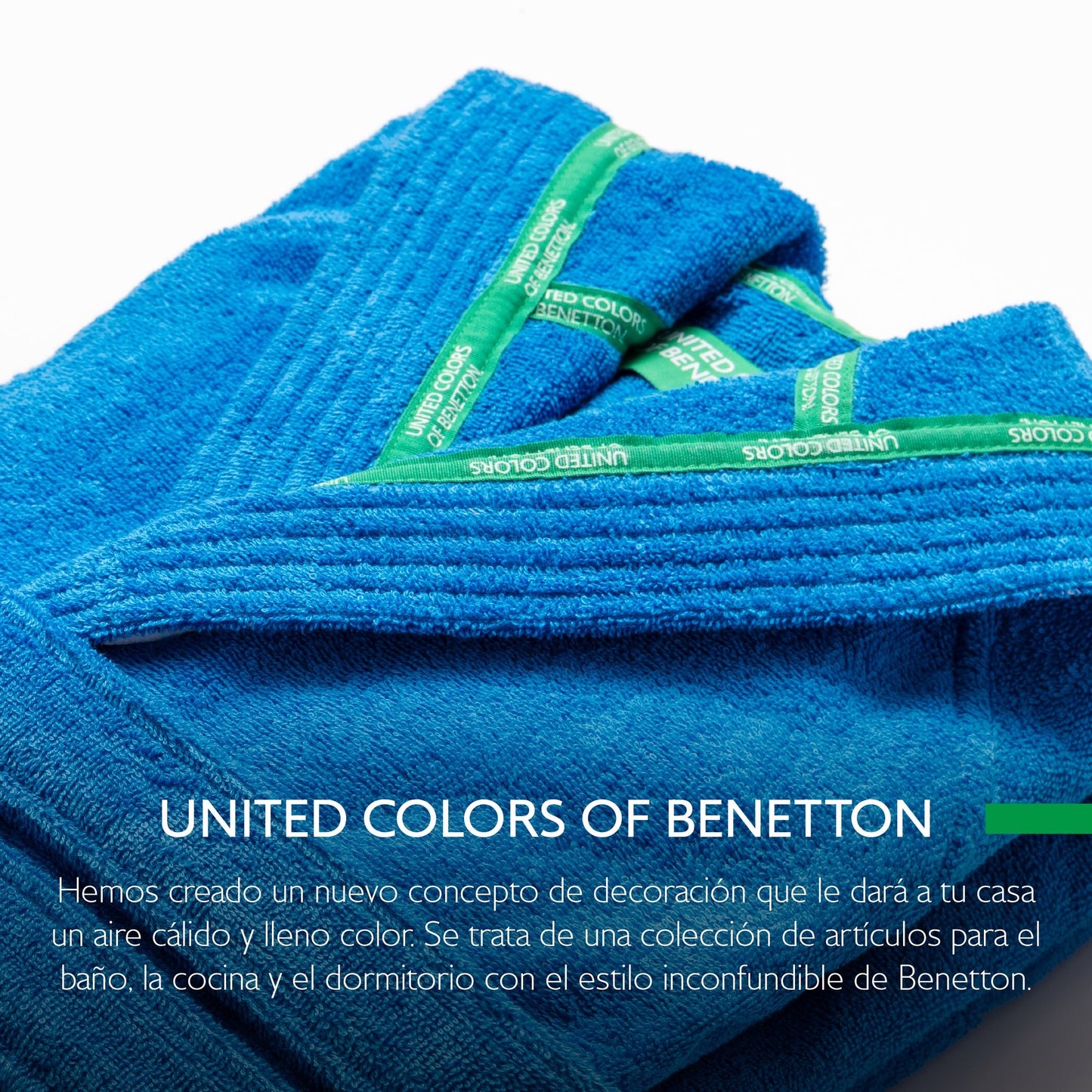 Albornoz Con Capucha M/l 360gsm 100% Algodón Azul Rainbow Be_5