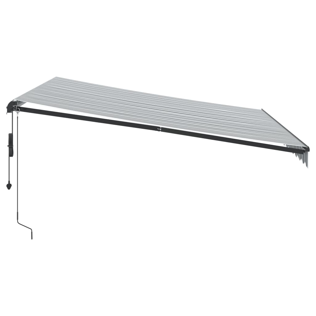 Toldo Retráctil Automático Gris Antracita Y Blanco 400x350 Cm_3