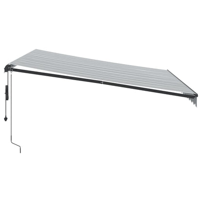 Toldo Retráctil Automático Gris Antracita Y Blanco 400x350 Cm_3