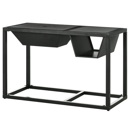 Outsunny 4 En 1 Brasero Exterior De Acero Galvanizado Con Rejilla 100x46,5x64 Cm_0