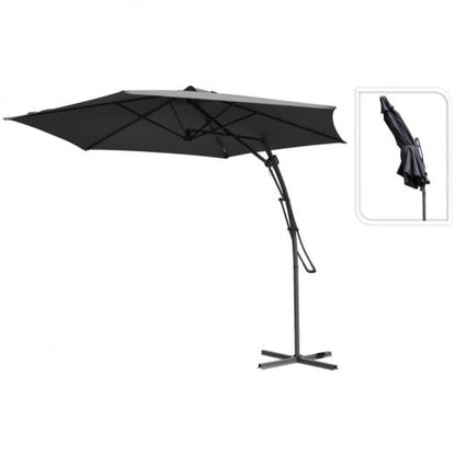 Parasol Excéntrico Ambiance 150 x 150 x 245 cm - Varios colores Gris claro