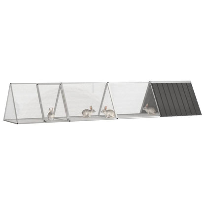 Vidaxl Jaula De Conejos Acero Galvanizado Antracita 403,5x80,5x71 Cm_1