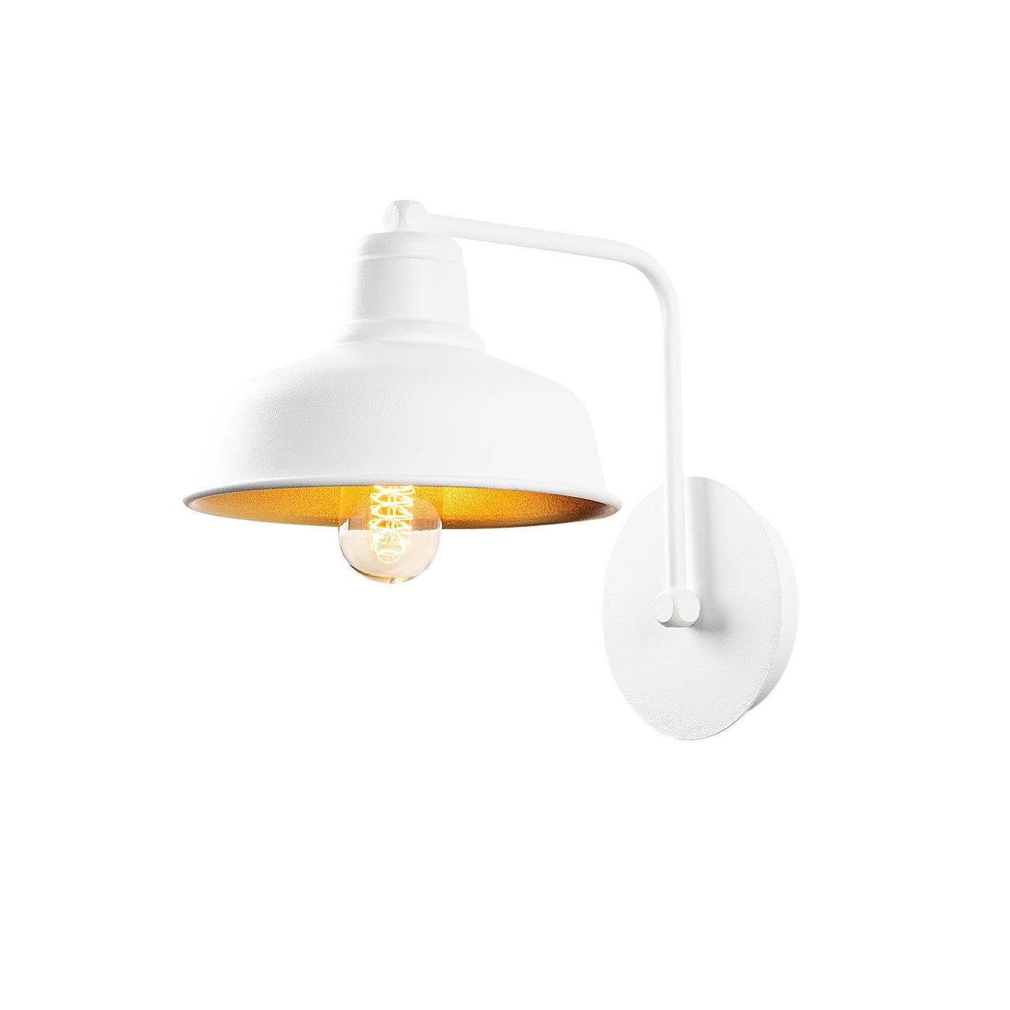 Aplique De Pared, Metal , Blanco, 19x27x24, Casquillo E 27 Max 40 W_2